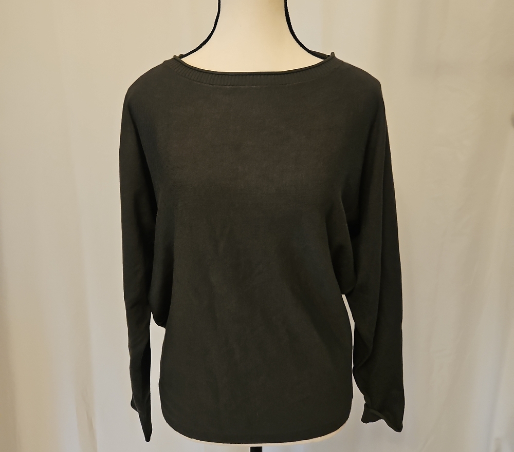 Cyrus Dark Olive Green Knit Sweater, S